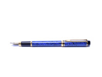 Waterman Ideal Le Man 200 Rhapsody Lapis Blue Ripple/Marble Fountain Pen 18K 750 Gold Nib