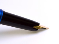 1960s KAWECO V11 Black Resin 14K OM Oblique Medium Flexible Nib Piston Fountain Pen