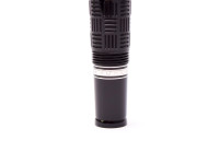 Made in Germany Montblanc Boheme/Bohème Doue Black Checkered Chequer Pattern Onyx Gemstone & Platinum 18K White Gold Flex Nib Safety Fountain Pen