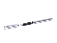 1980s REFORM All Over Chrome Godron Special Elongated Soft KF Nib Cartridge/Converter Fountain Pen