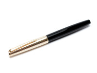 Vintage SENATOR 880 Germany Rolled Gold & Black Resin 14K Super Flex Nib Fountain Pen