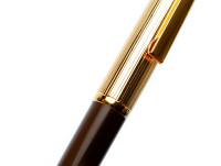 Vintage Oversize 1980's Reform Brown & Gold Filled Cap Special 14K 585 KEF Solid Gold Nib Cartridge Fountain Pen