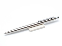 1970s Montblanc Noblesse Obligue Slimline Stainless Steel Ballpoint Pen