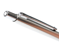 1970s Montblanc Noblesse Obligue Slimline Stainless Steel Ballpoint Pen
