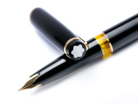 MONTBLANC No.12 Masterpiece Meisterstuck Black Resin 18K 750 Gold EF Nib Fountain Pen