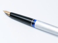 Pelikan SILVEXA No. 15 Brushed Steel 18K 750 Gold Nib Fountain Pen
