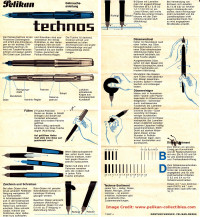 1970s Complete PELIKAN Technos / Graphos Technical Drawing Drafting Pen Set - Rapidograph - Developed by Rotring