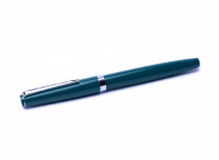 1960s SENATOR Germany Model 0140 Blue/Green TEAL with Super Flexible 14K F Fine Gold Nib Piston Fountain Pen