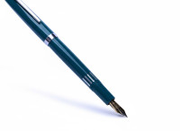 1960s SENATOR Germany Model 0140 Blue/Green TEAL with Super Flexible 14K F Fine Gold Nib Piston Fountain Pen
