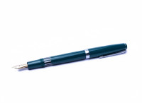 1960s SENATOR Germany Model 0140 Blue/Green TEAL with Super Flexible 14K F Fine Gold Nib Piston Fountain Pen