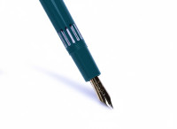 1960s SENATOR Germany Model 0140 Blue/Green TEAL with Super Flexible 14K F Fine Gold Nib Piston Fountain Pen