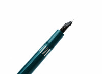 1960s SENATOR Germany Model 0140 Blue/Green TEAL with Super Flexible 14K F Fine Gold Nib Piston Fountain Pen