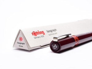 Vintage Rotring Isograph Stainless Steel 0.1mm/ 0,5mm Tip Technical Pen NOS In Carton Box