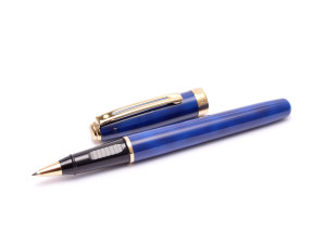 Vintage Sheaffer Prelude Marble Royal Blue Lacquer Rollerball Pen Made in USA