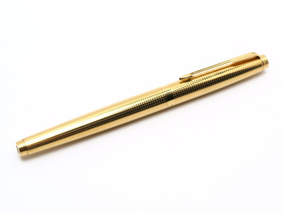 1967 14K Gold Filled PARKER 75 USA Crosshatch Insignia Cisele Fountain ...