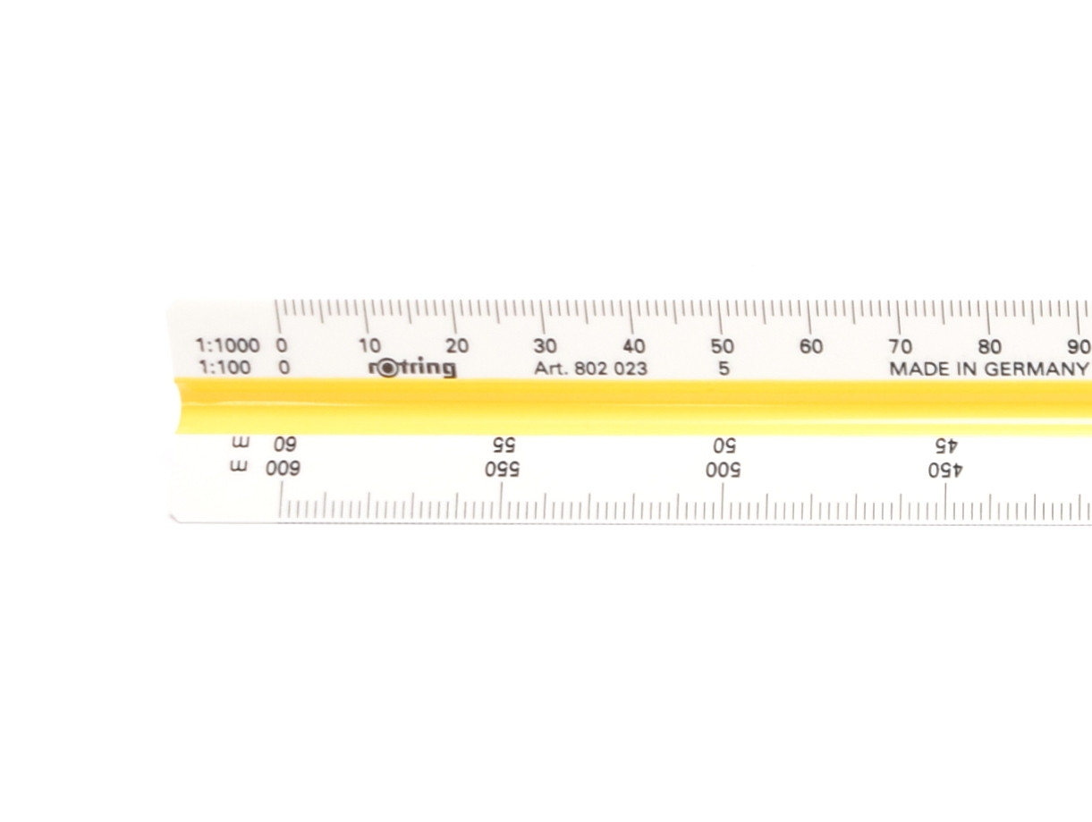 Vintage Germantriangular Ruler / Scale Line / Architect Ruler