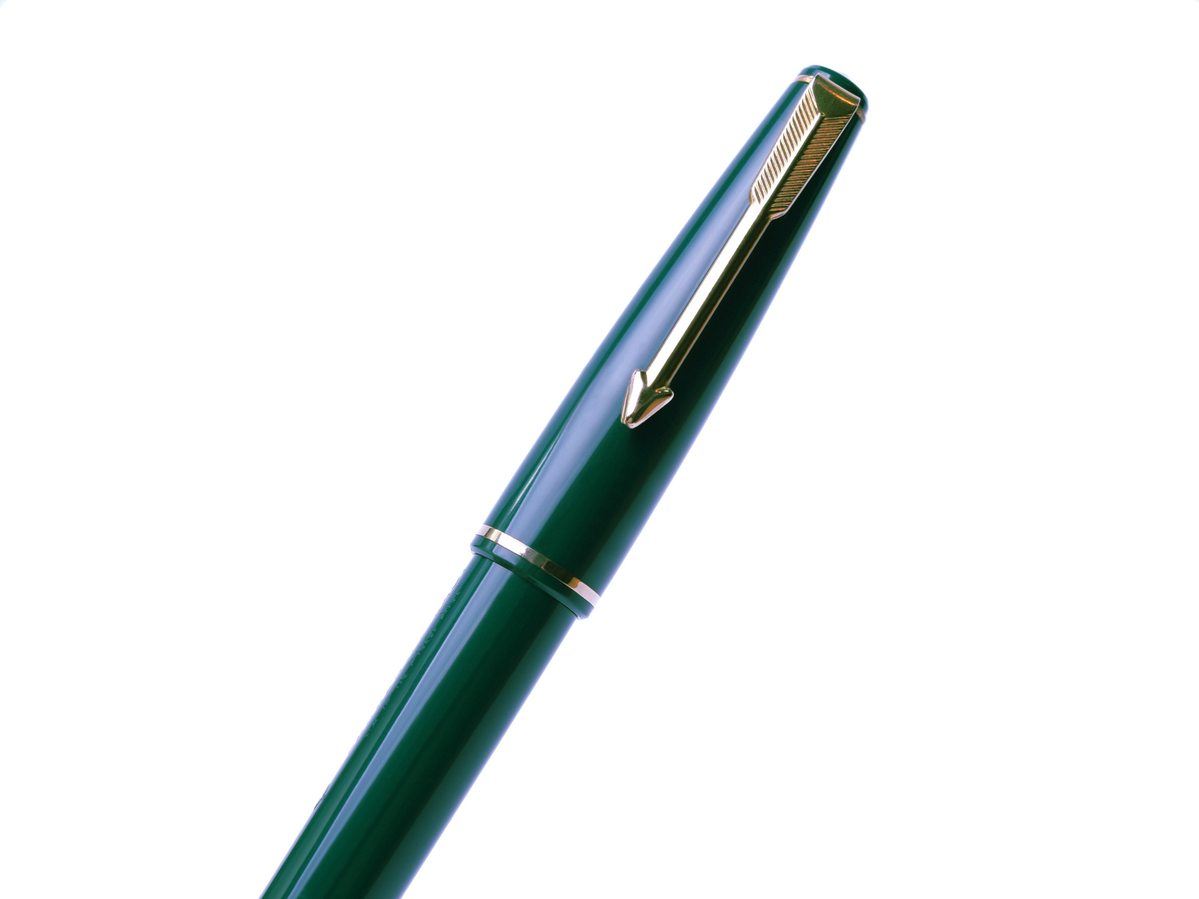 1960's Parker 17 Lady Dark Green 14K Solid Gold F Fine Flexible