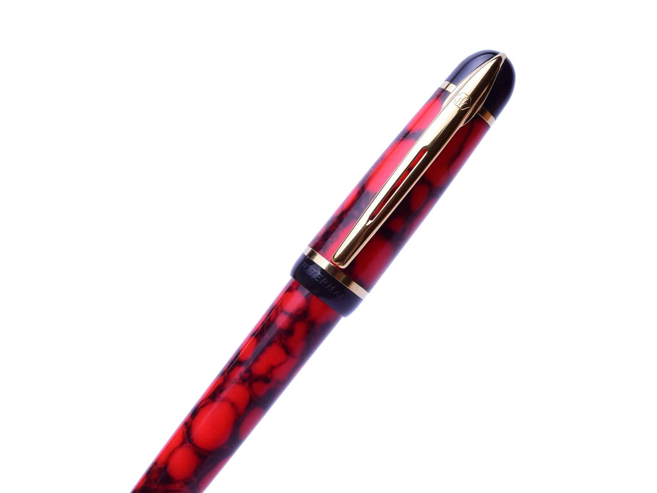 1990s Waterman Phileas Made in France Red and Gold M Two Tone Nib