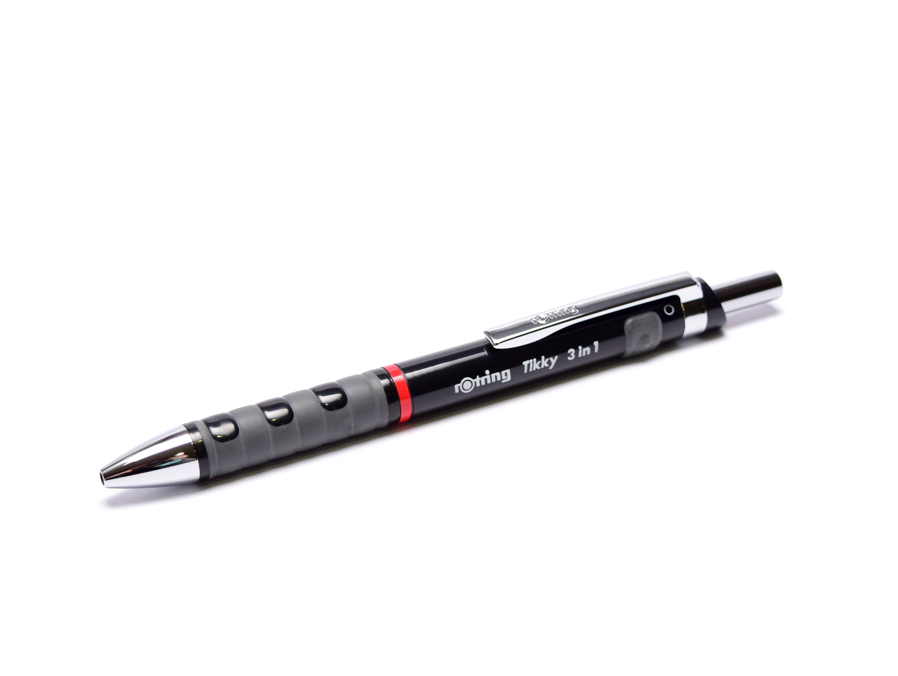 Rotring Tikky 3 IN 1 Black Red Ink Ball Point Pen Mechanical Pencil 0.5 mm 