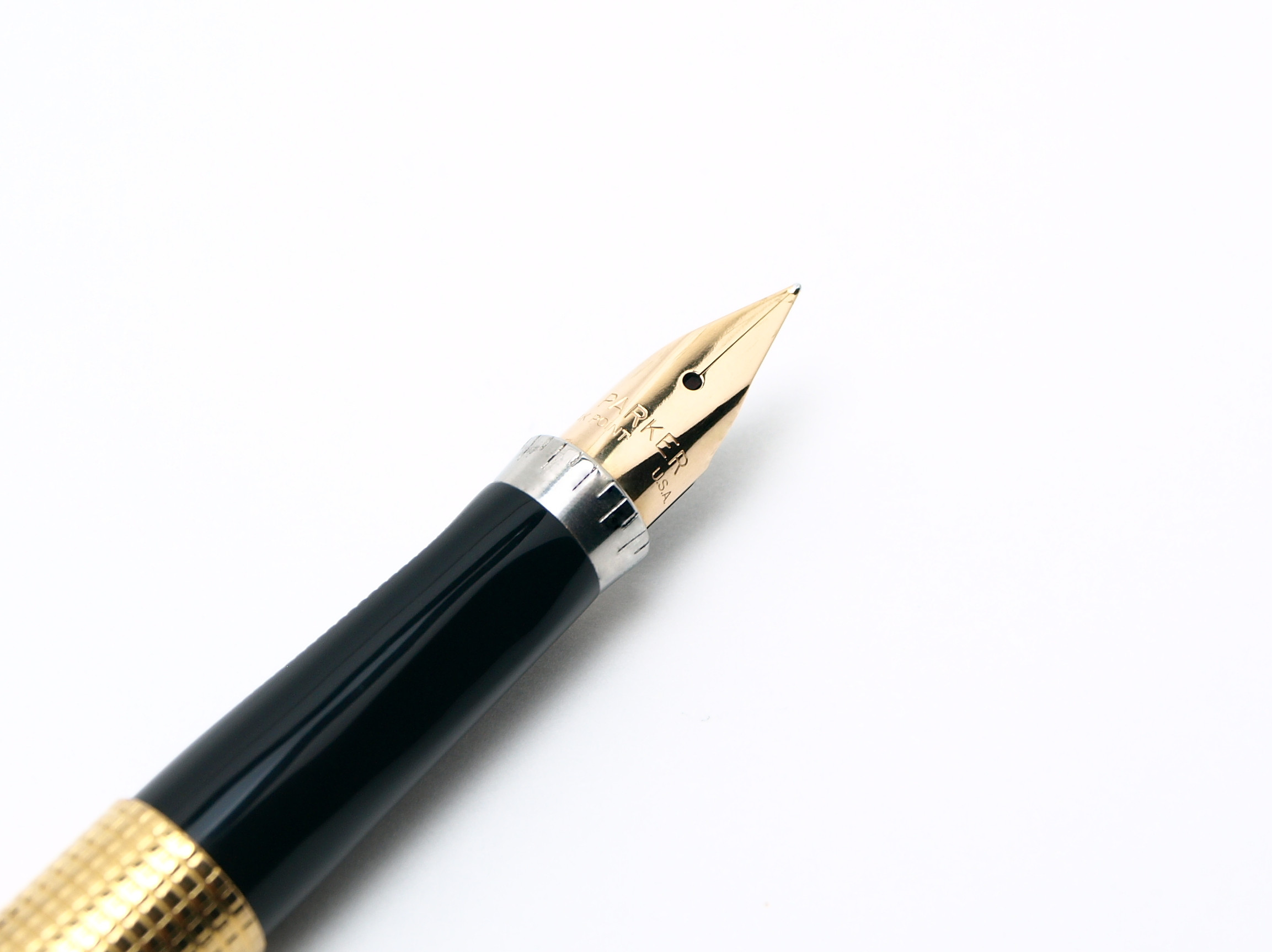 1967 14K Gold Filled PARKER 75 USA Crosshatch Insignia Cisele