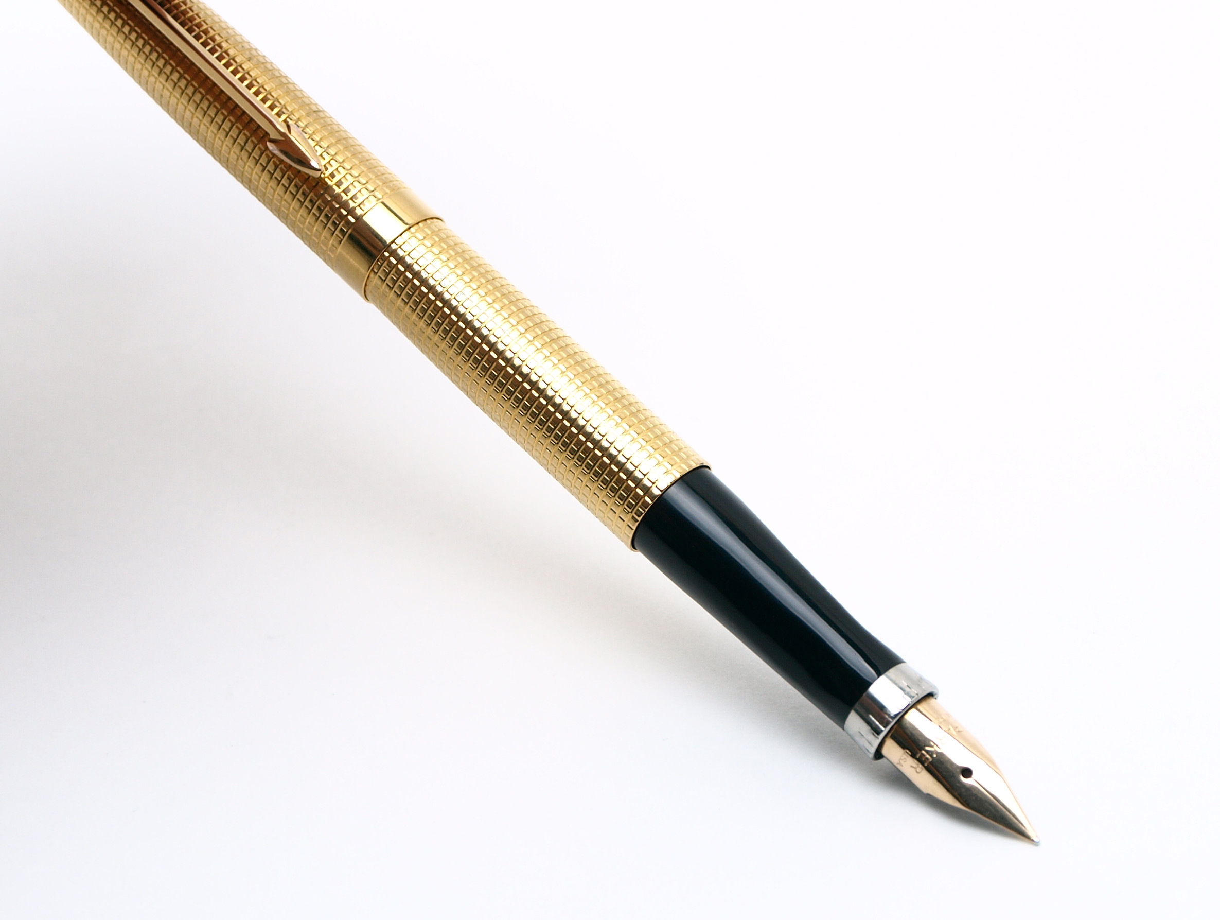 1967 14K Gold Filled PARKER 75 USA Crosshatch Insignia Cisele