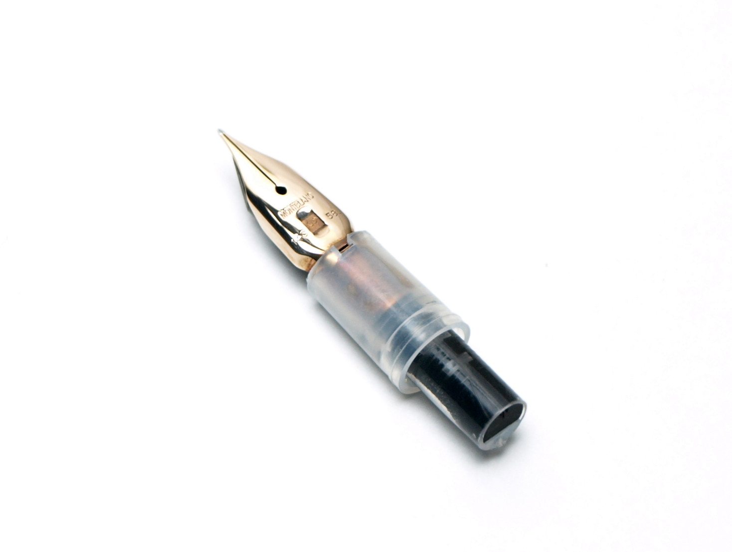 Stunning 1960's MONTBLANC #32 Precious Black Resin EF 14K Gold