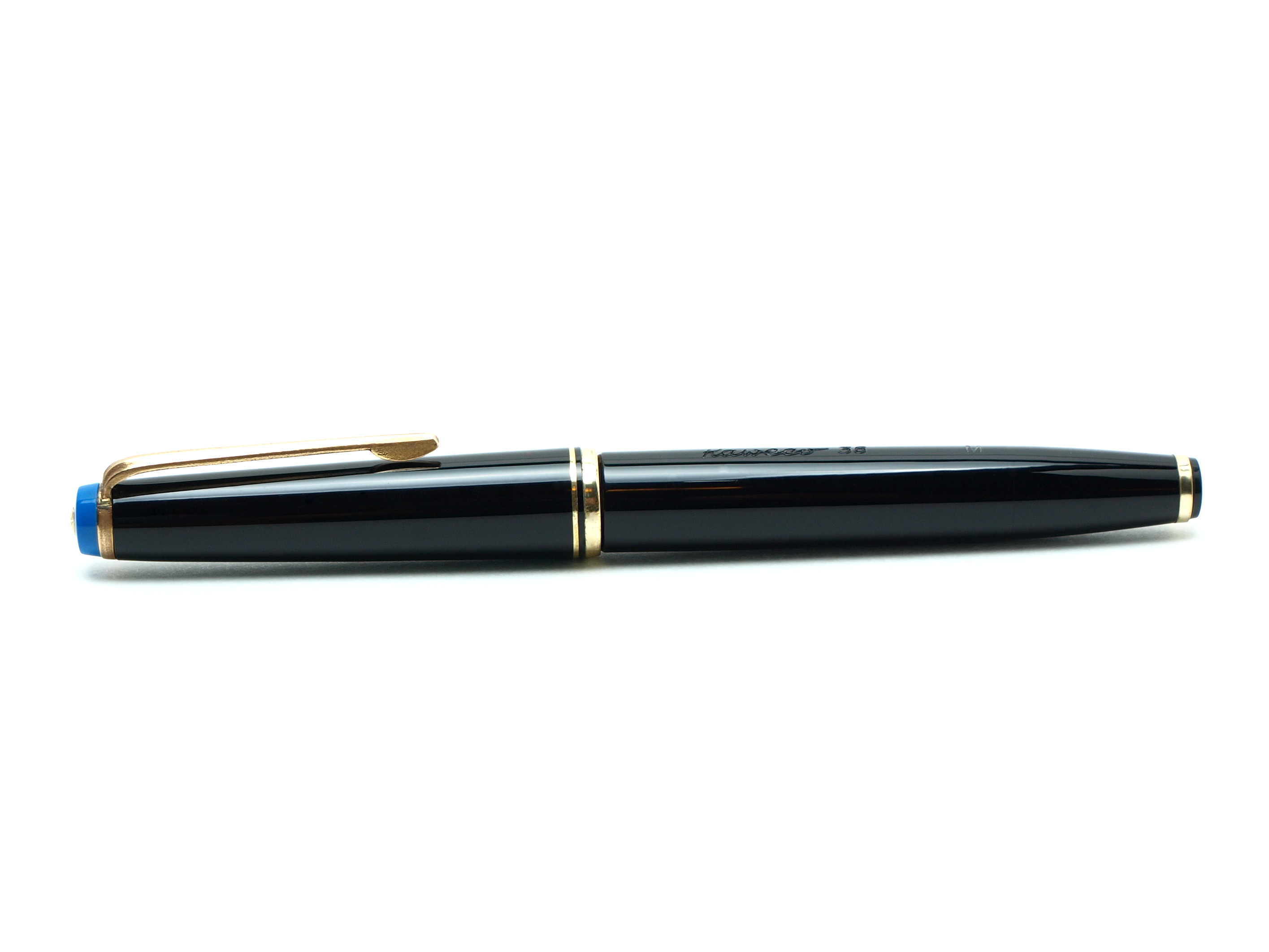 1960's KAWECO 36/36G Black Resin SemiFlexible M 14K Gold Nib Fountain