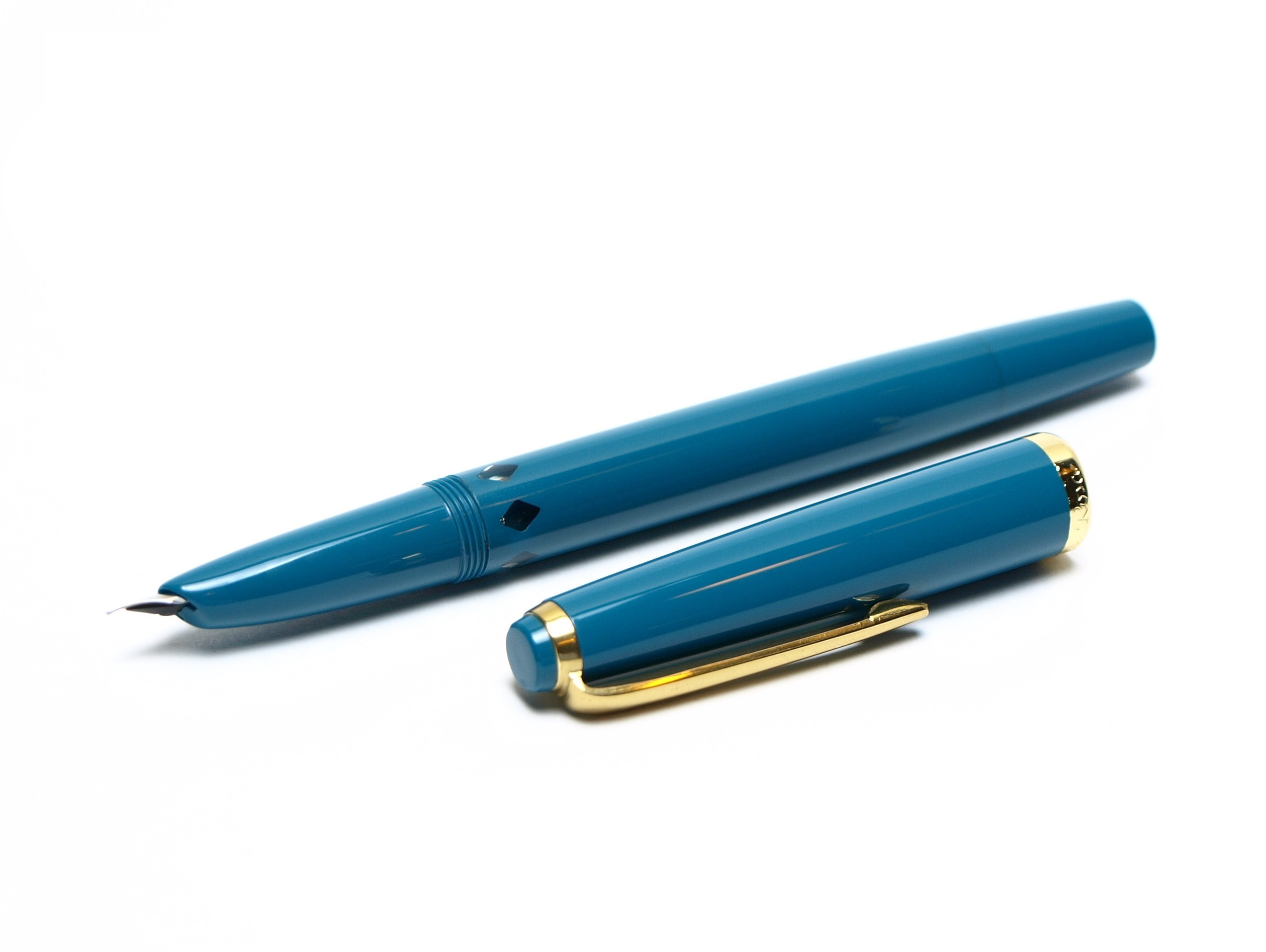Extremely Rare 1960's Teal/Turquoise MONTBLANC Monte Rosa Fountain Pen