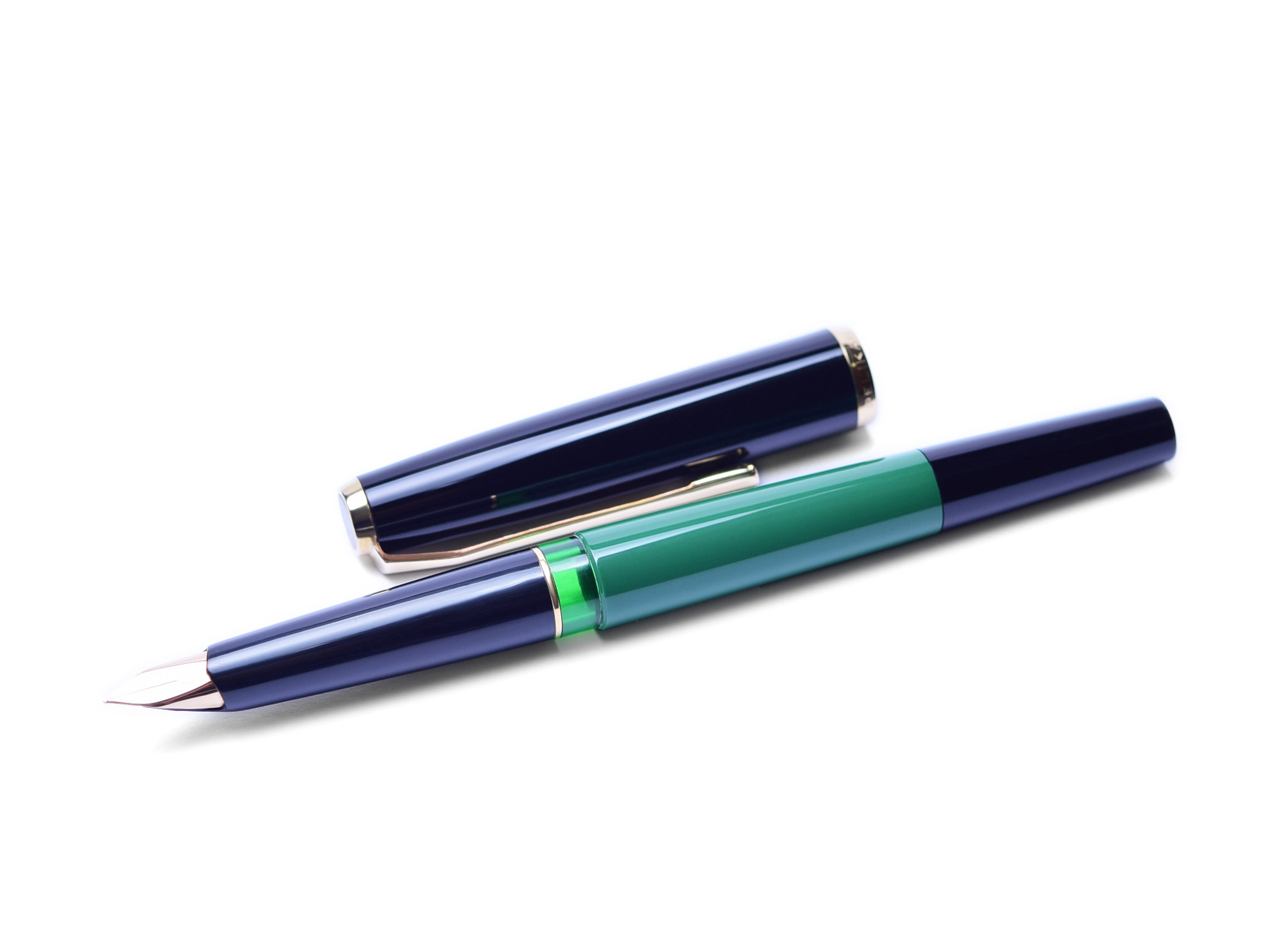 Rare 1970s Pelikan 120 Type III Series 3 Black & Green Gold Plater