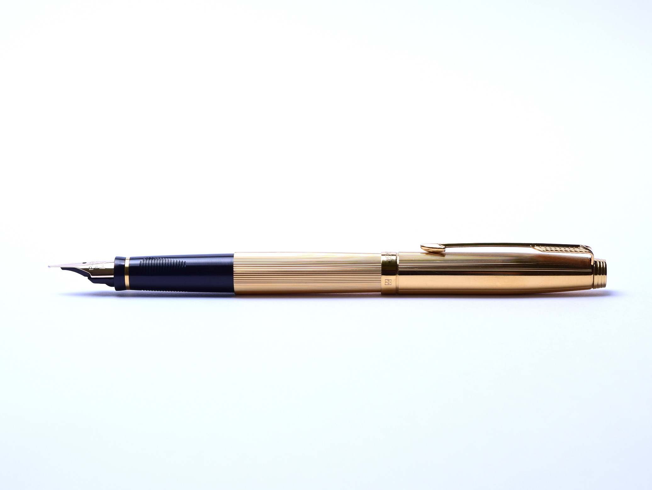 IIIA 1992 18K Gold Plated PARKER 75 GODRON Made in France Fountain Pen