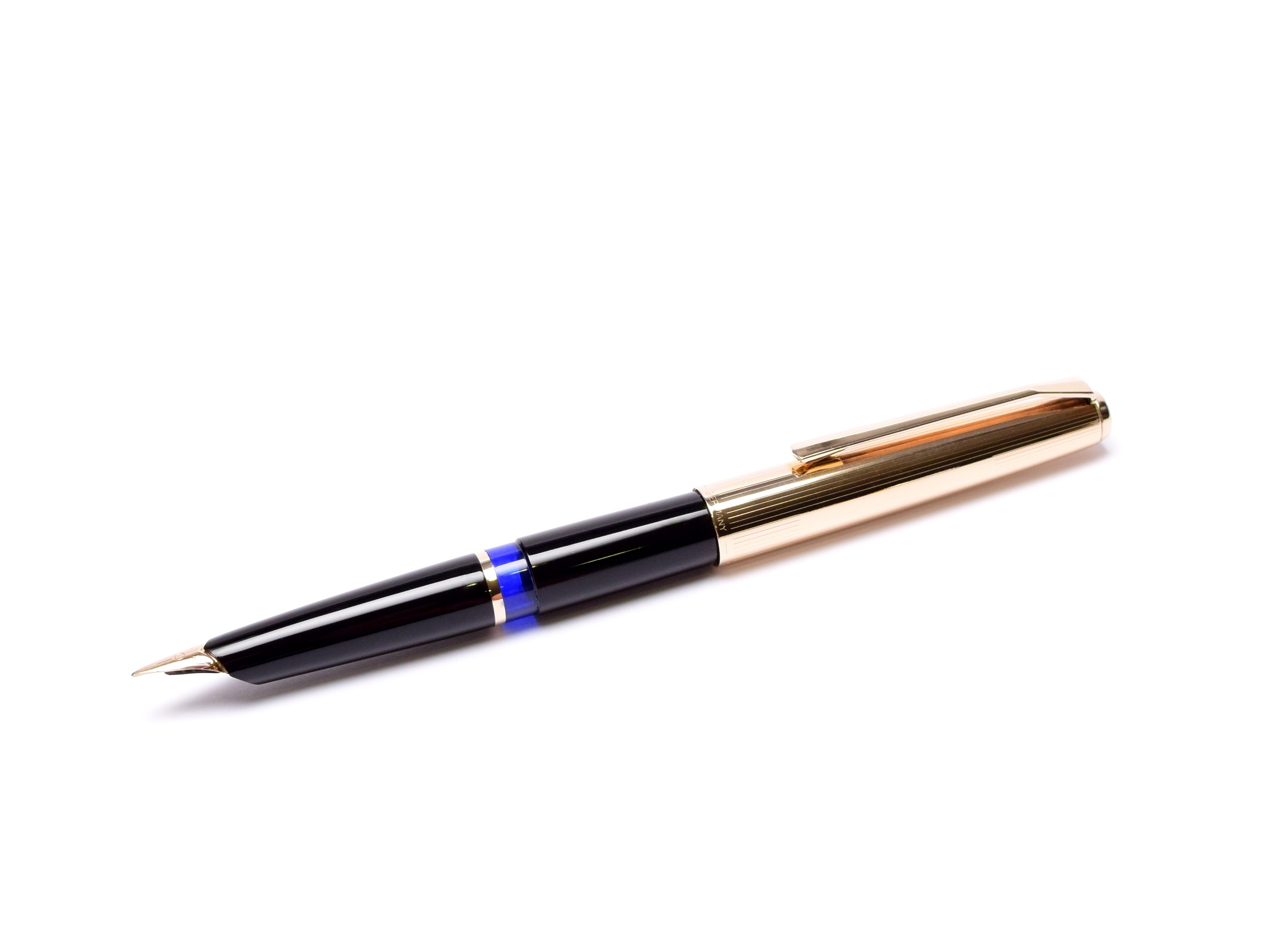 1960 Rare Pelikan MK30 (30) M30 Rolled Gold & Black Resin 14K D
