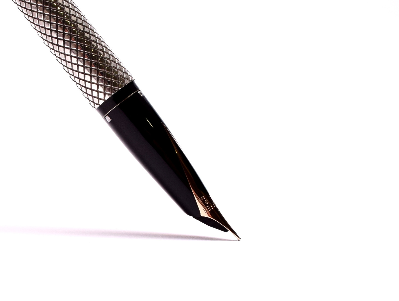 Rare Stunning 1960s Sheaffer Imperial Touchdown Diamond Mesh Solid