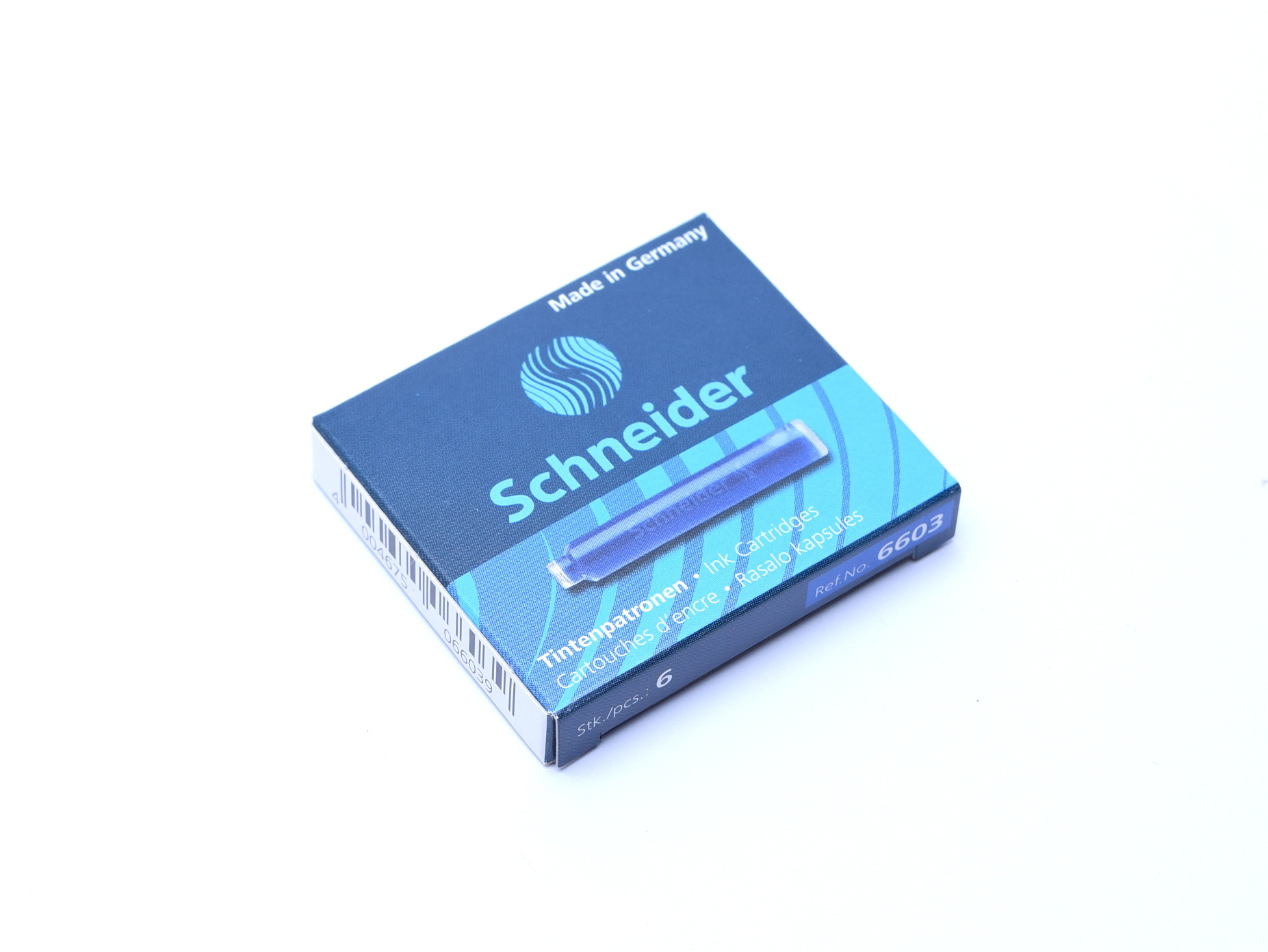 royal blue colour. Schneider ink cartridges for fountain pens 6  per pack
