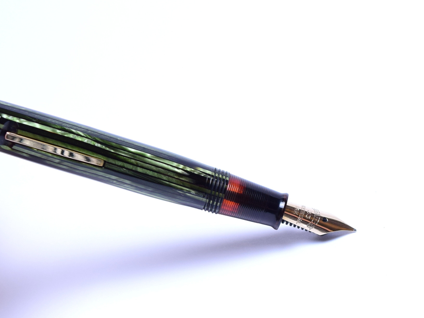 Sheaffer Balance 350 Fountain Pen (1930s) - Long/Thin, Brown