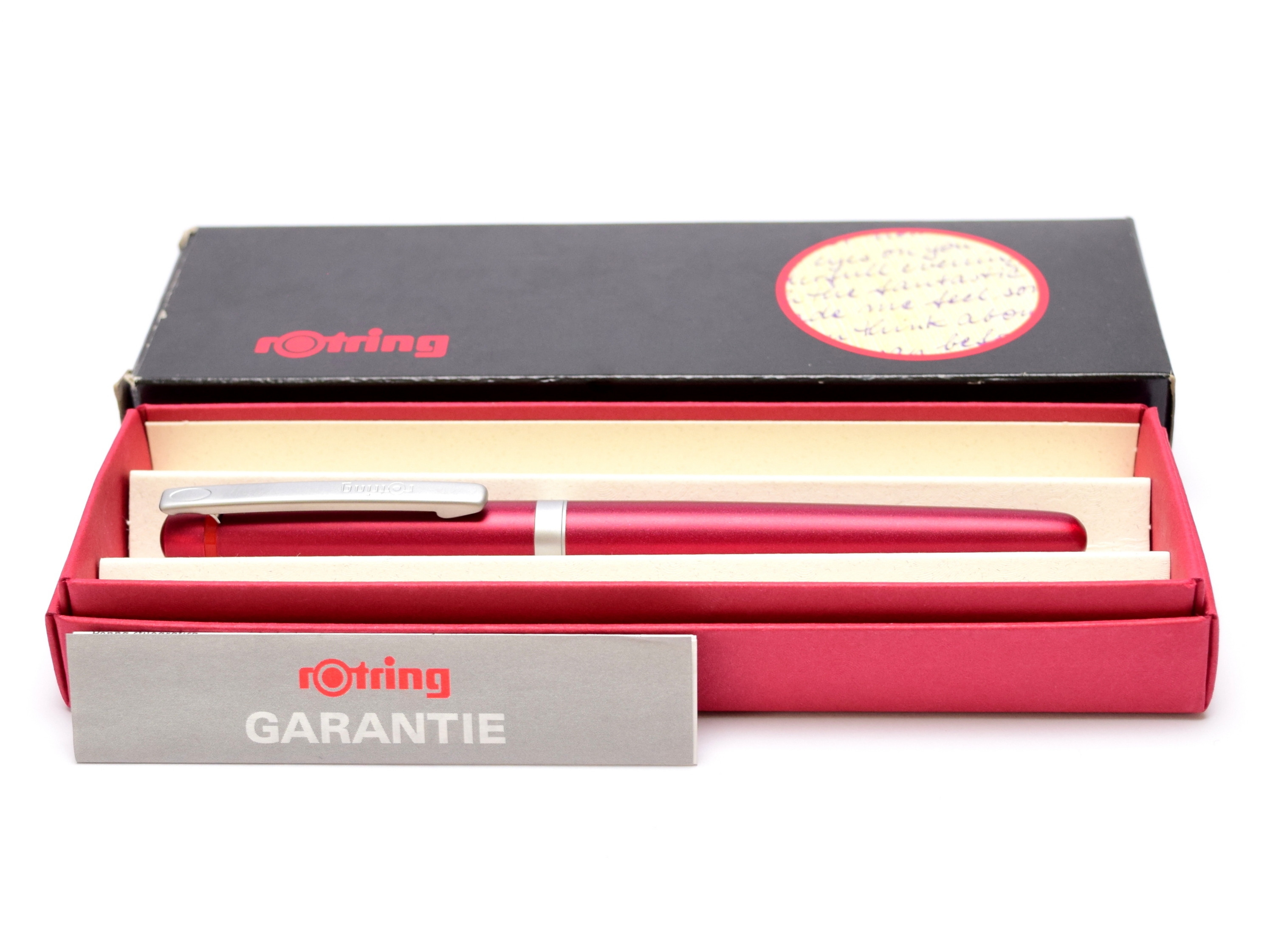 Beautiful New NOS 2000s Lady Rotring Freeway Rubin Red Aluminium Body ...