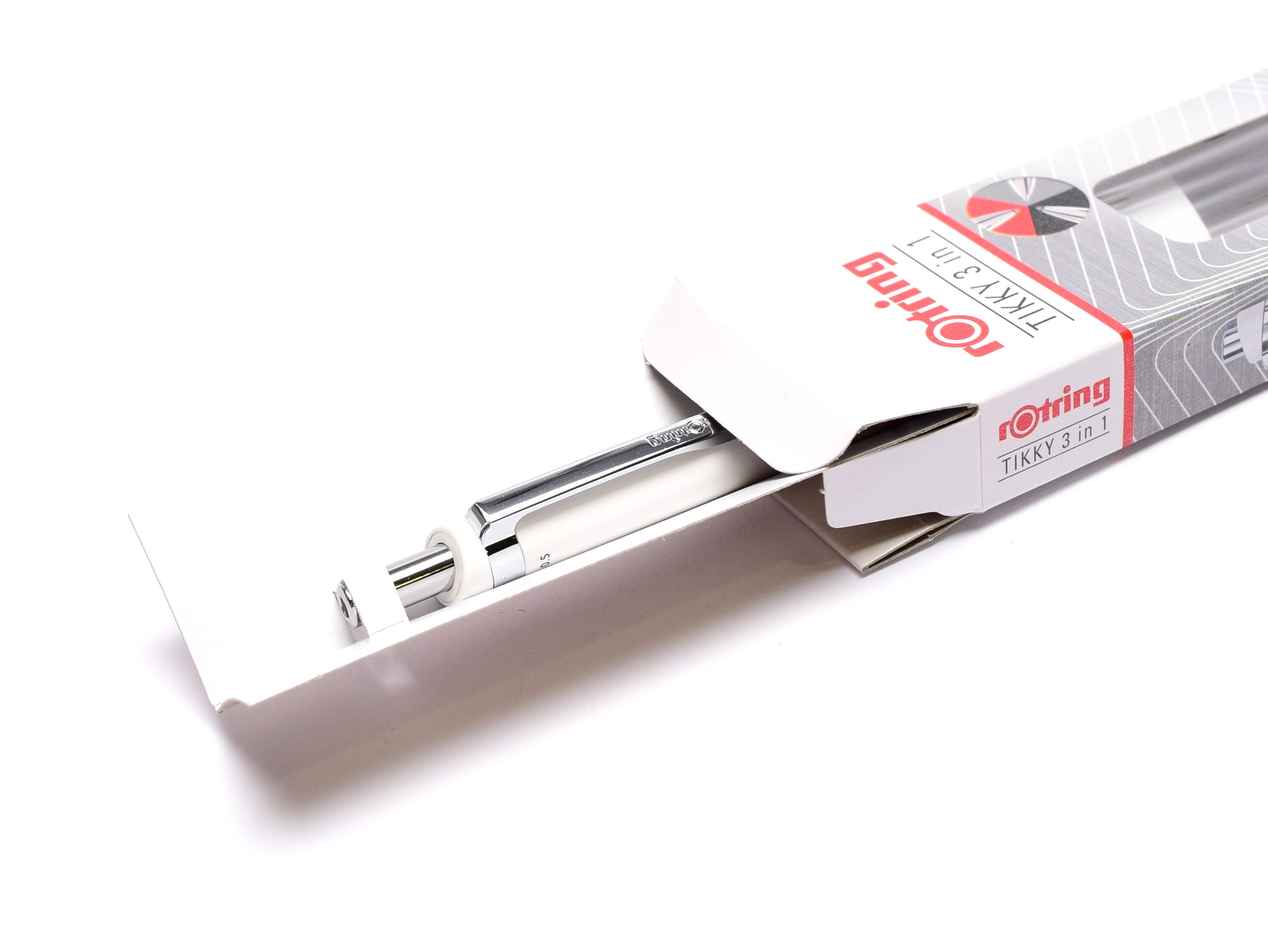 NOS New Rotring Tikky 3 in 1 Ballpoint Pen Pencil 0.5mm Lead Red & Blue