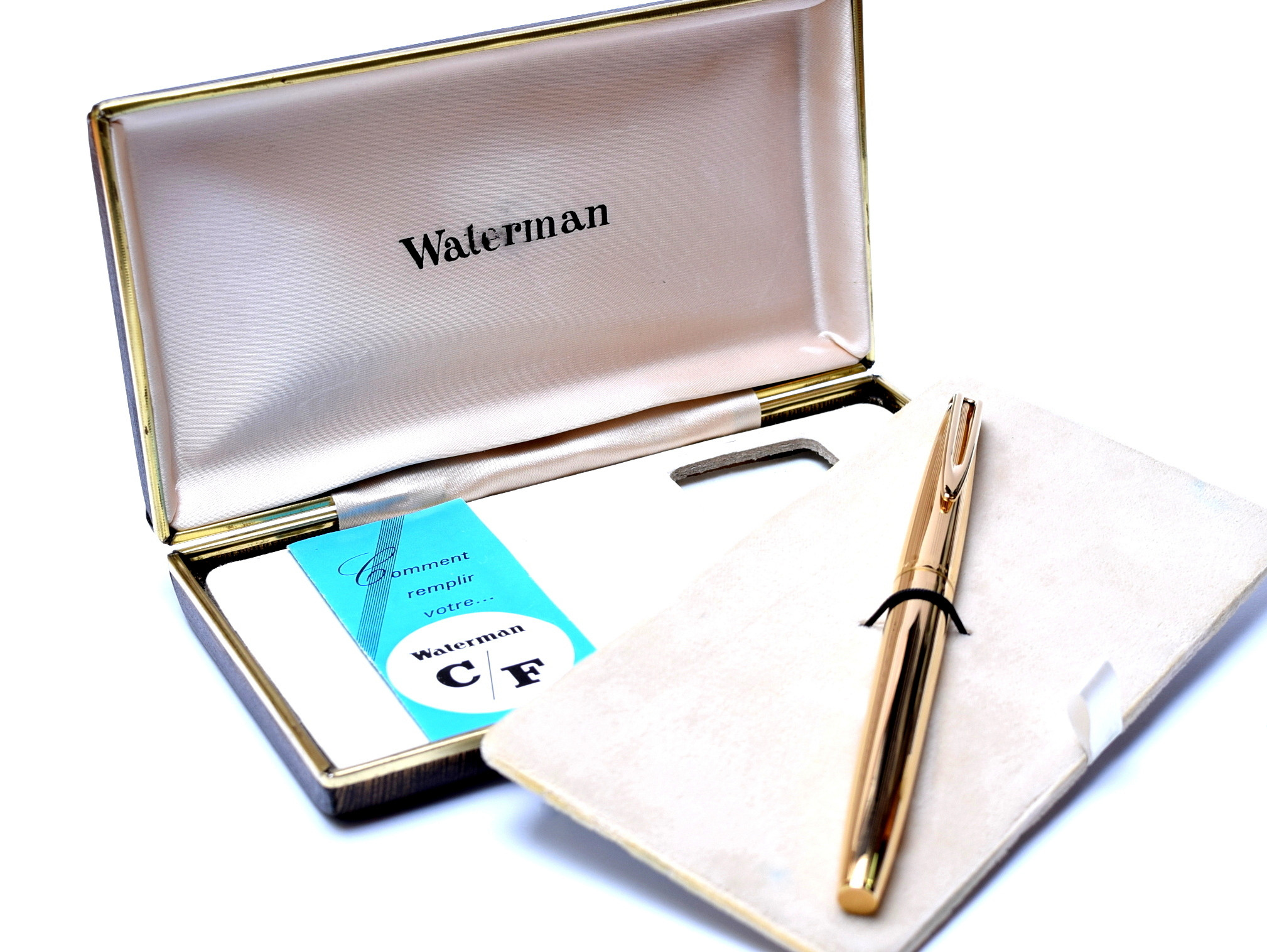 1957 Waterman C/F (CF) GOLD First Cartridge 18K Gold Fountain Pen