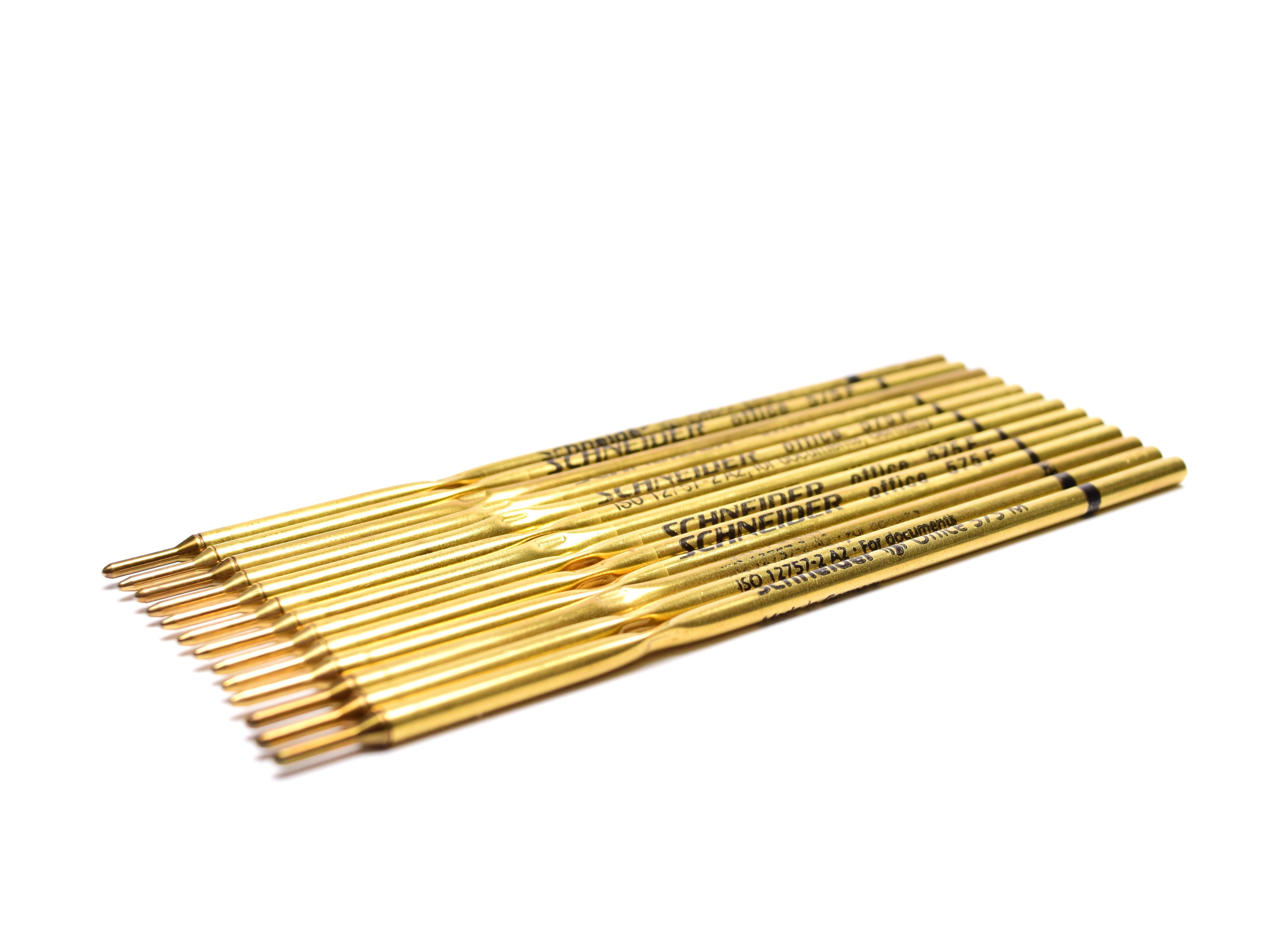 BLACK Schneider 575 / 75 Office Ballpoint Ball Pen Metal Slim Refill