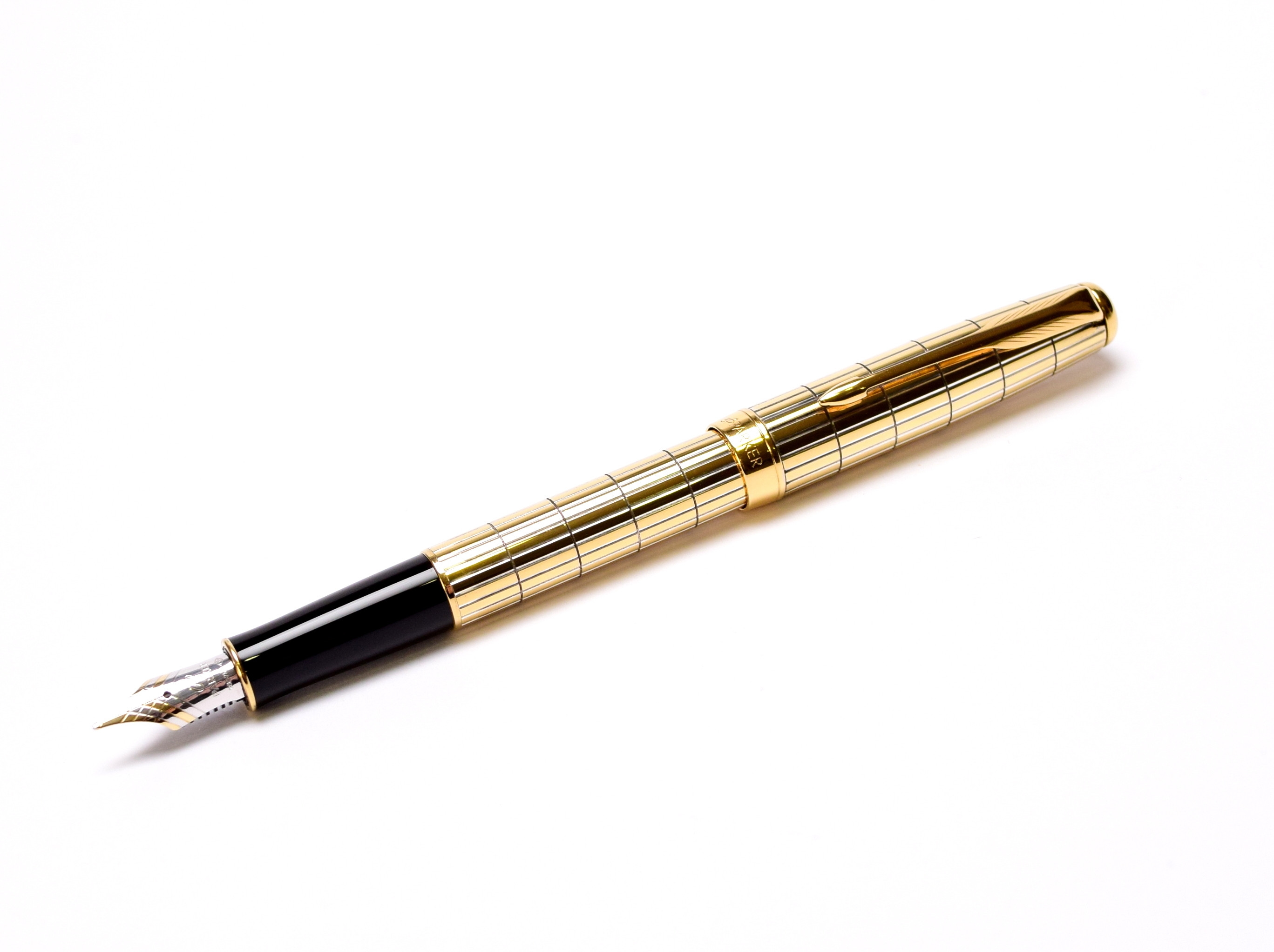 Charles-Hubert Black Croco Gold-tone Enameled Ballpoint Pen