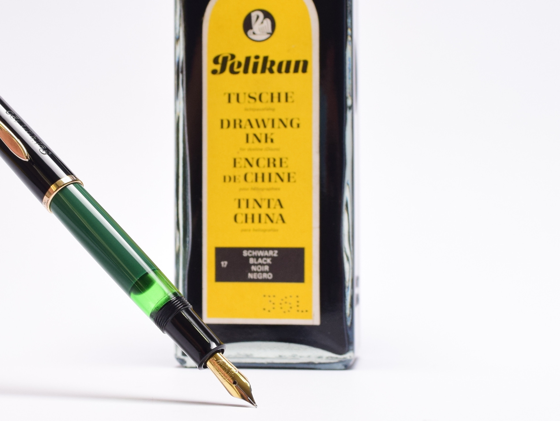 Vintage Mint 1955 Pelikan 120 Type I Black & Green M Medium Gold
