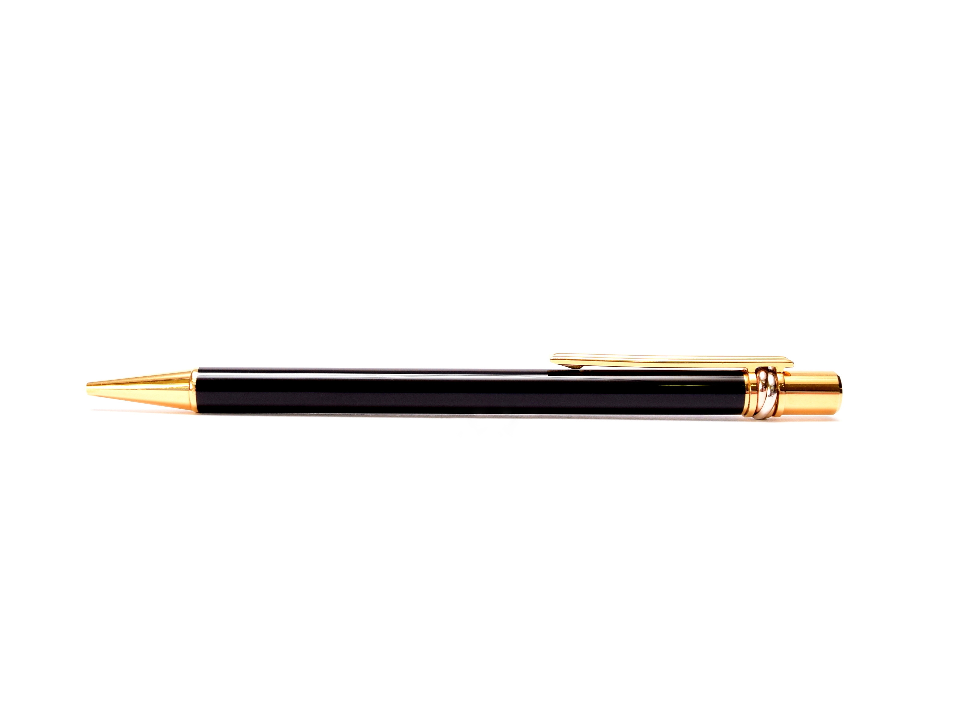 Cartier Trinity de Cartier Striped Twist Ballpoint Pen Gold with Case Cartier Trinity Ballpoint Pen GP Twist Type Blue Ink Box  main image 4