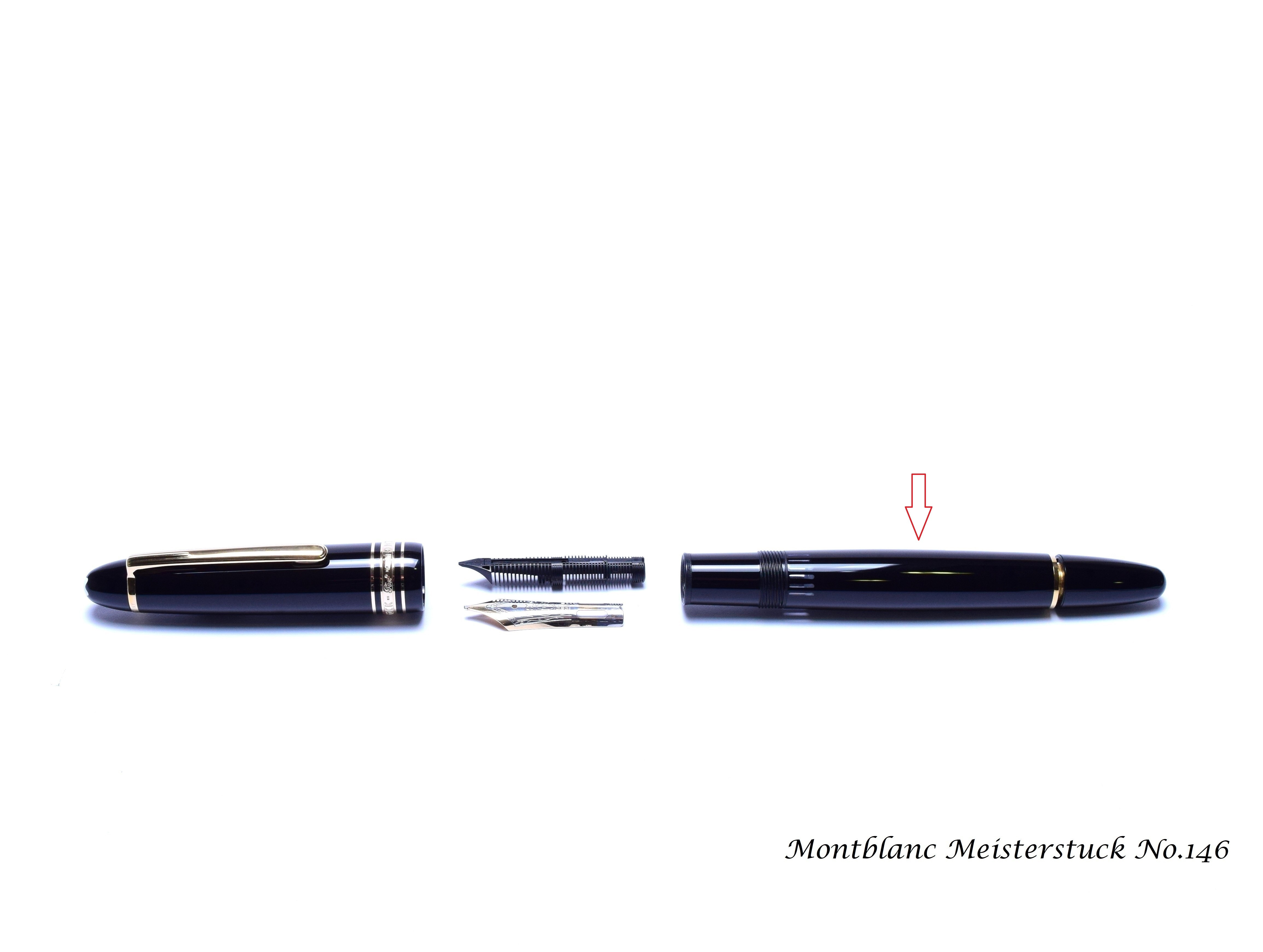 Vintage 90's Montblanc Meisterstuck No.146 Fountain Pen Piston Silicone