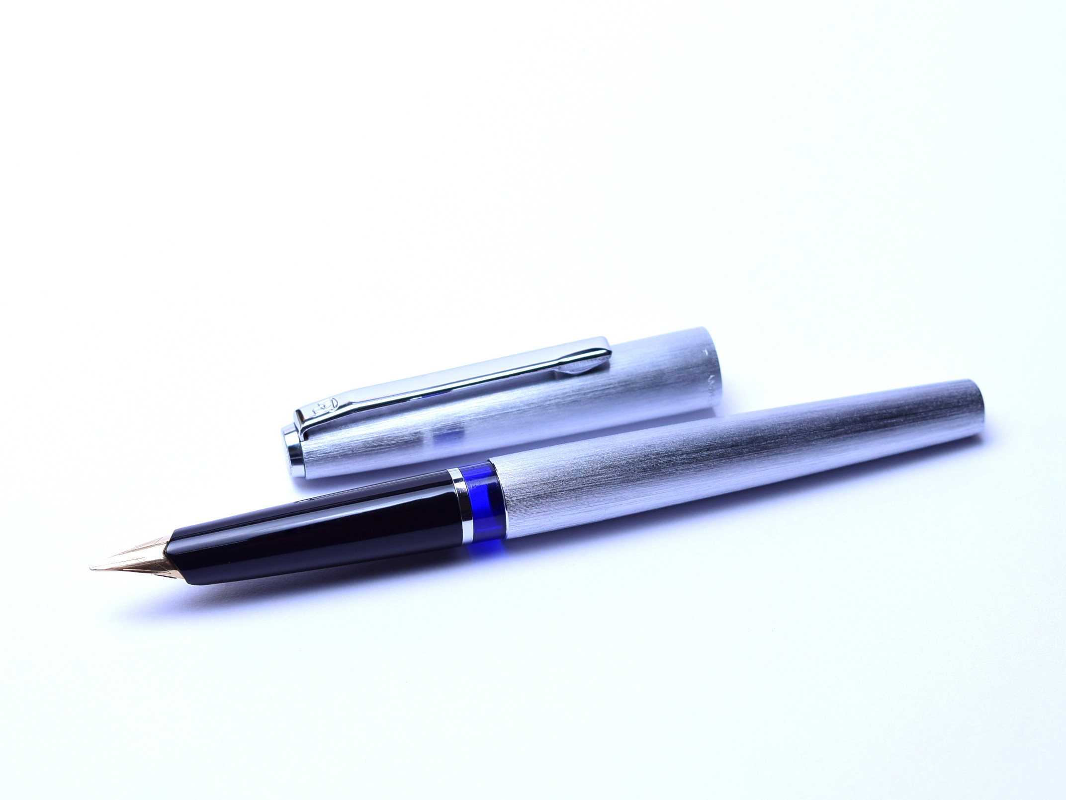 Rare 1970's Pelikan SILVEXA No.28 Brushed Aluminum 14K 585 Gold EF