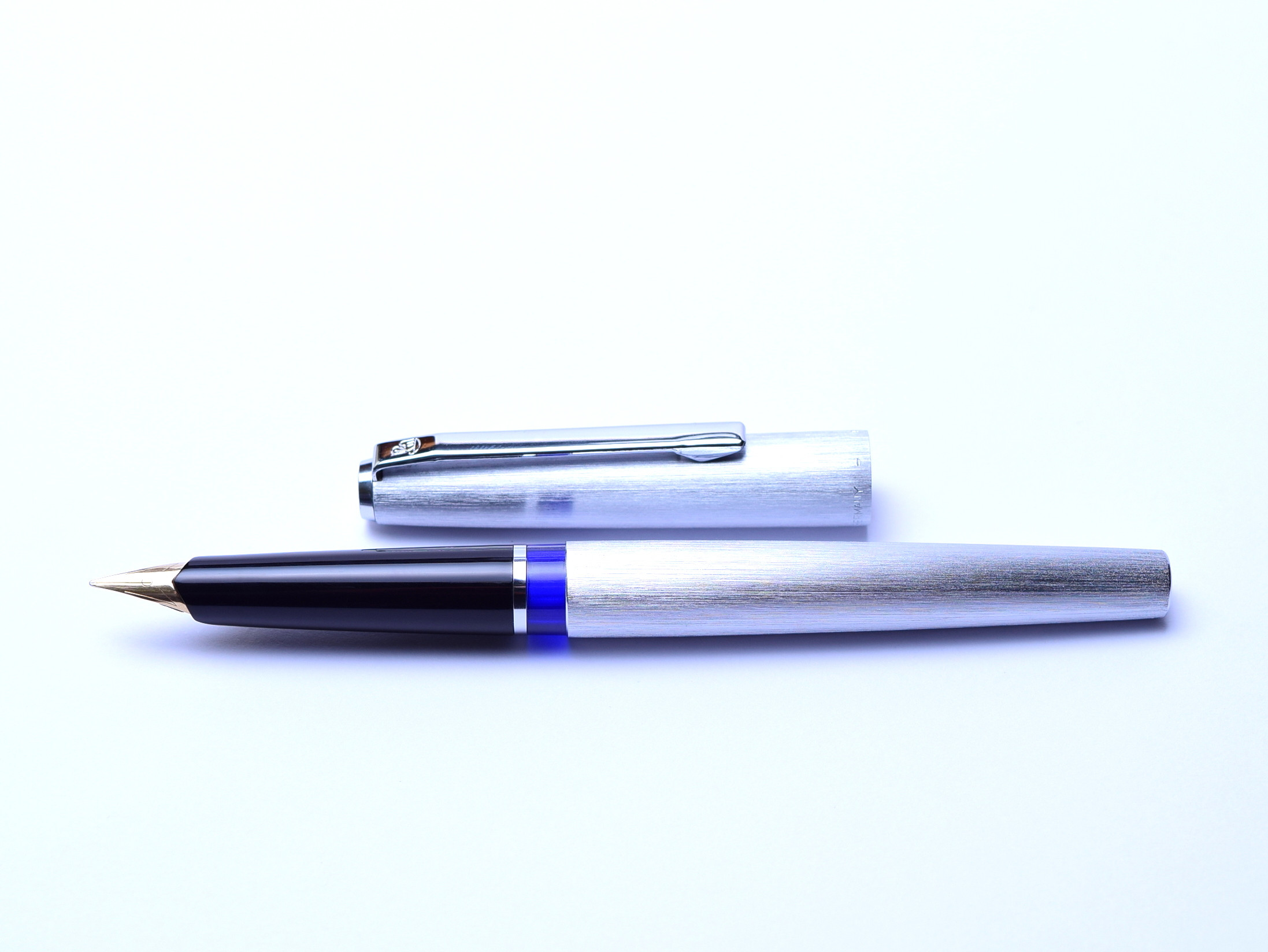 Rare 1970's Pelikan SILVEXA No.28 Brushed Aluminum 14K 585 Gold EF