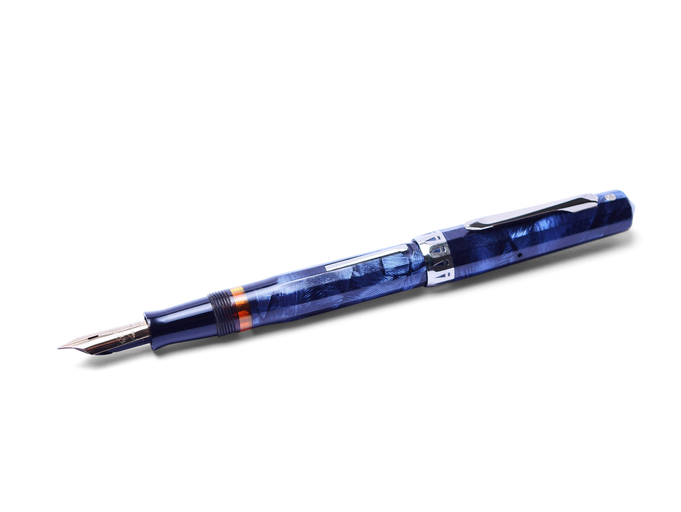 Stunning 1930s Wahl Eversharp Doric Sapphire Blue Shell & Silver