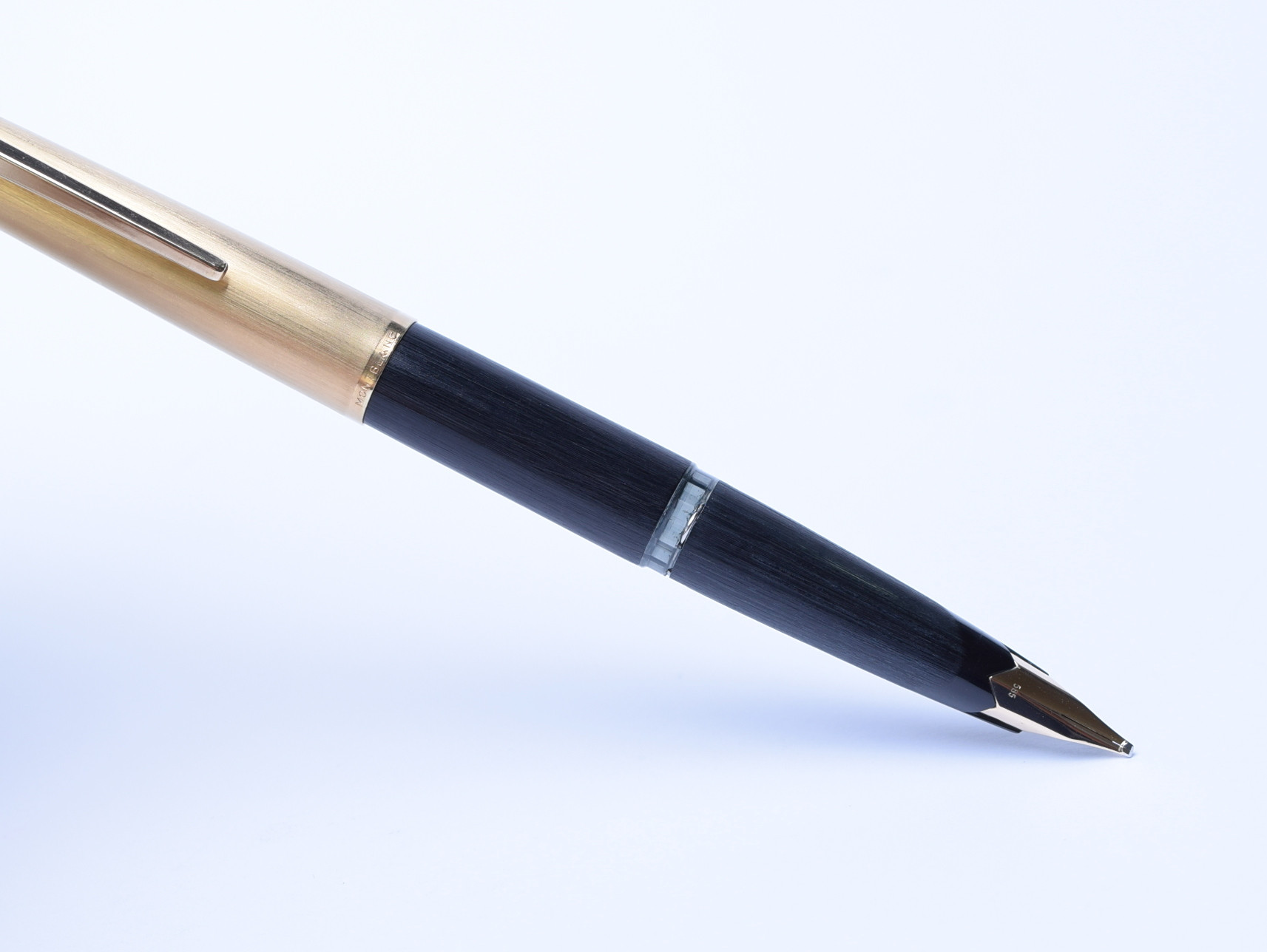 Rare 1960's MONTBLANC No. 224 Brushed Gold Plated Fountain Pen OBB