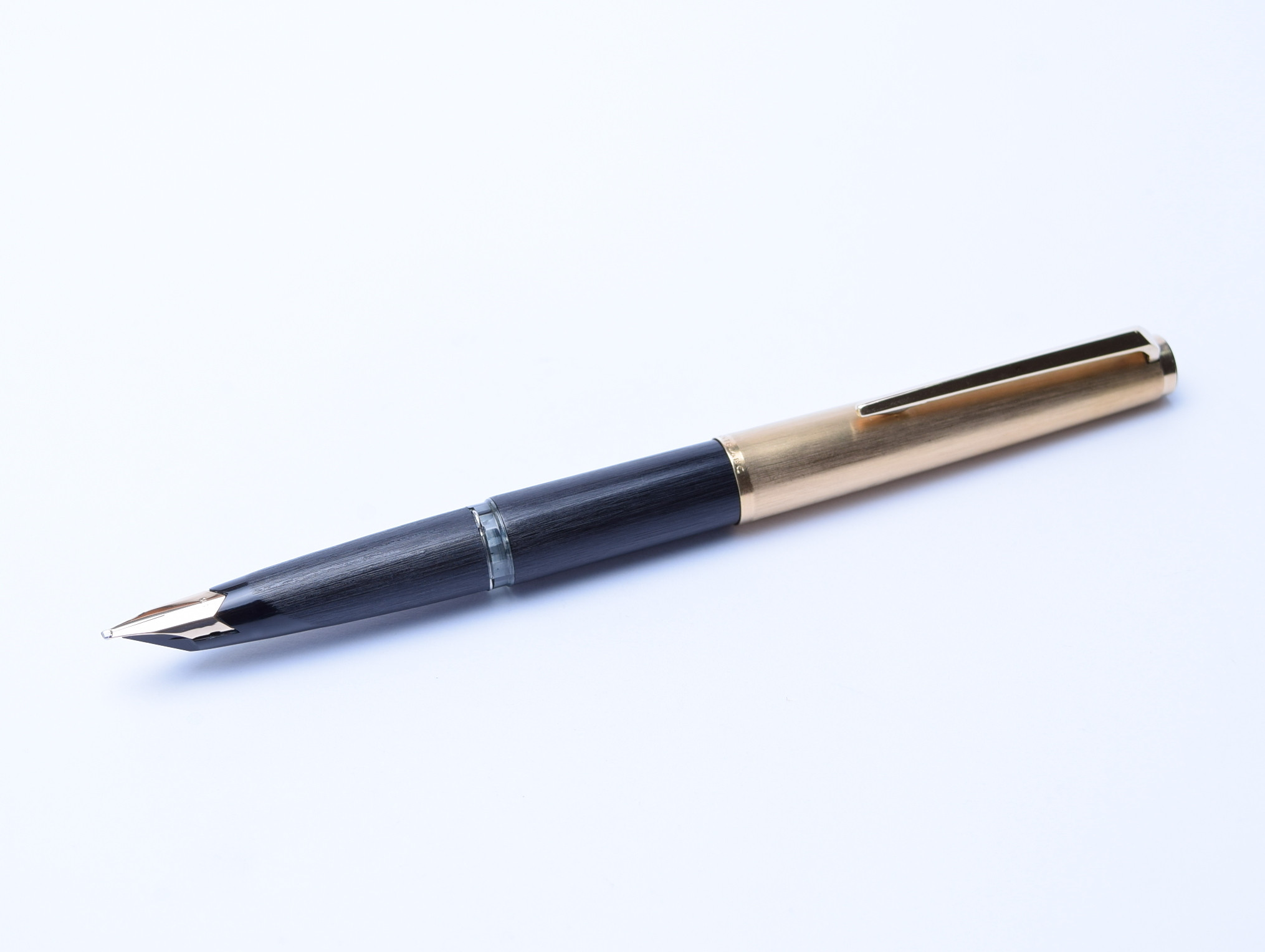 Rare 1960's MONTBLANC No. 224 Brushed Gold Plated Fountain Pen OBB