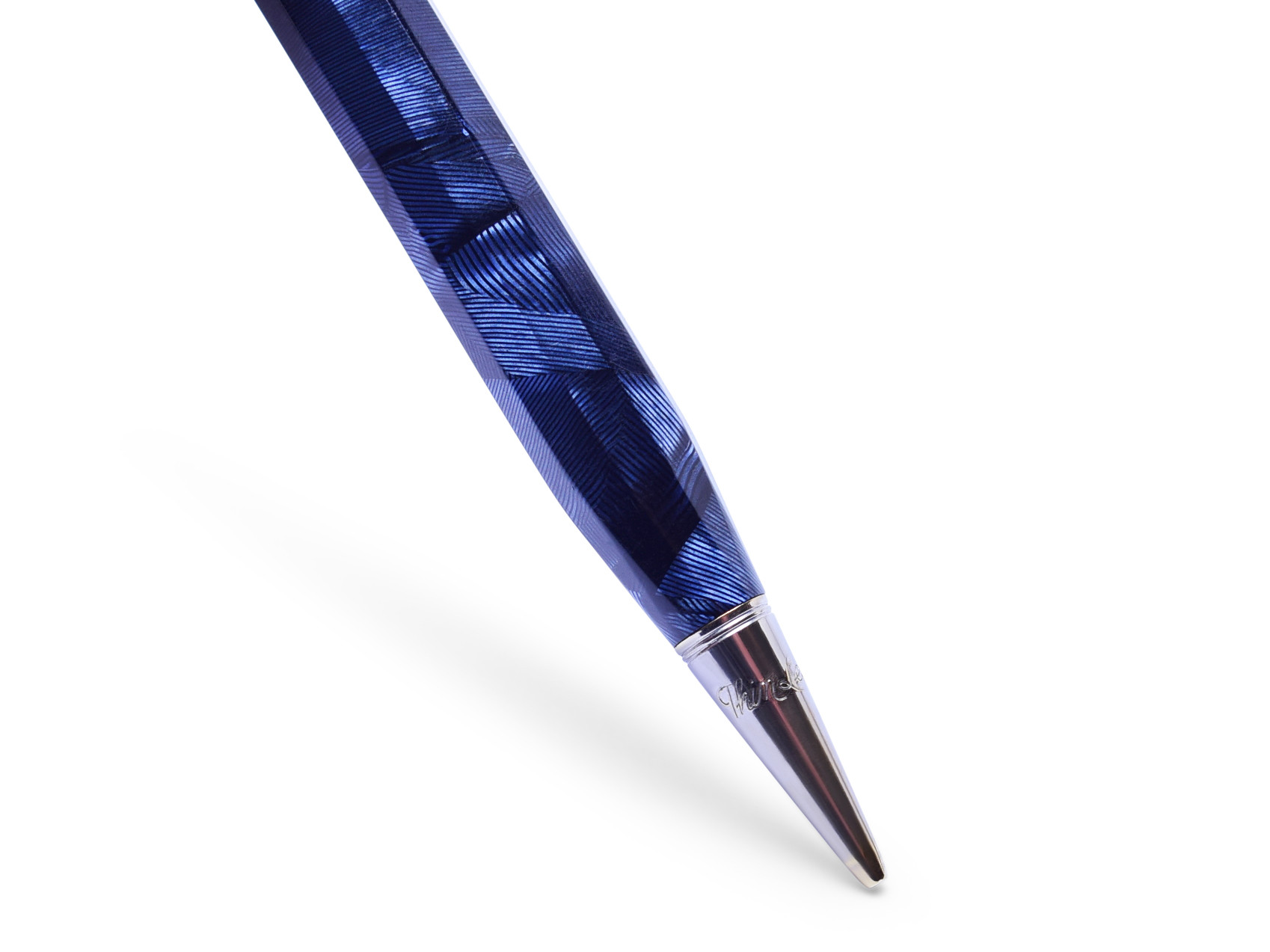 Stunning 1930s Wahl Eversharp Doric Sapphire Blue Shell & Silver