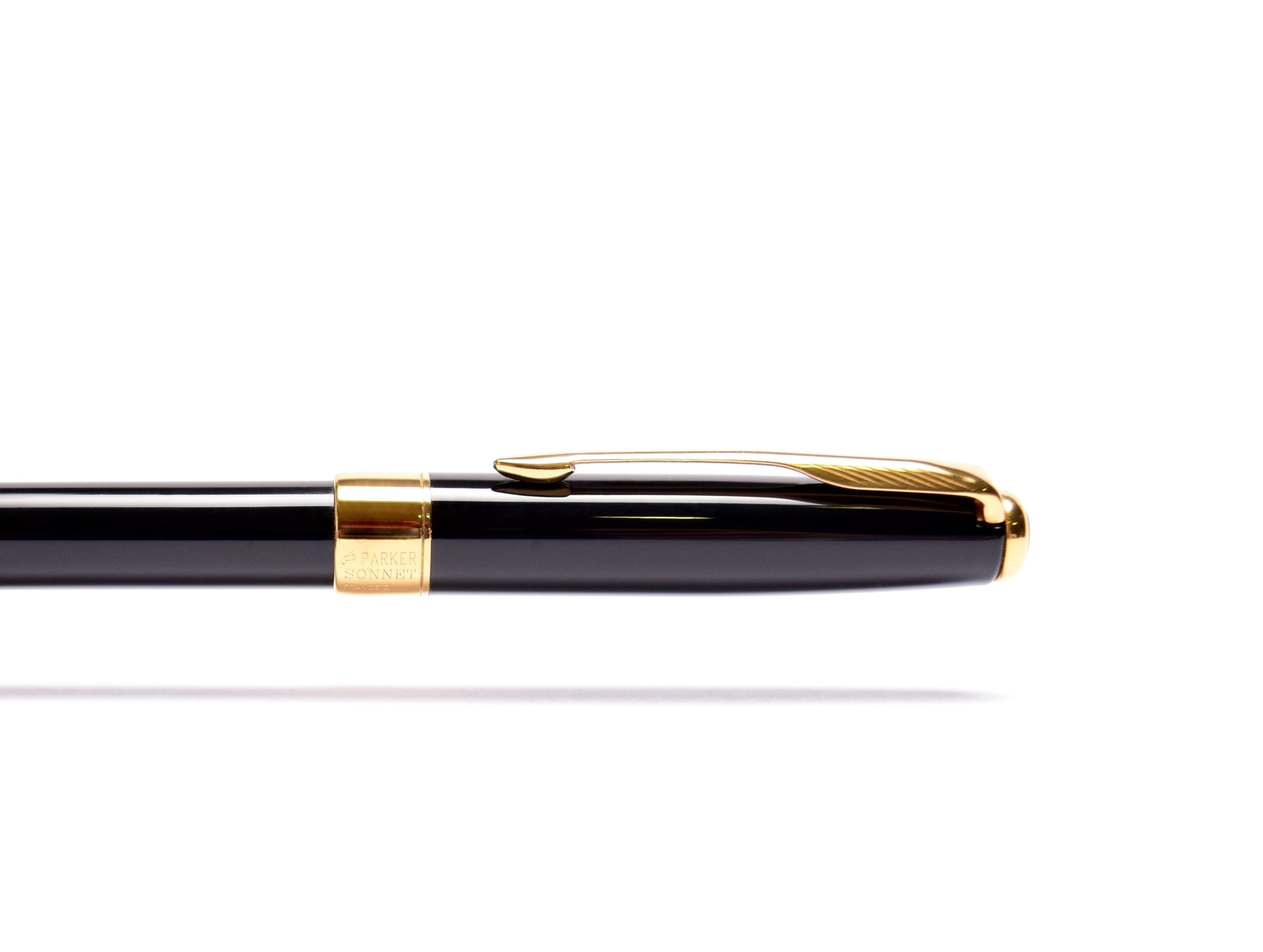 Parker Sonnet Black Lacquer & Gold Plated Trims Ballpoint Pen Made