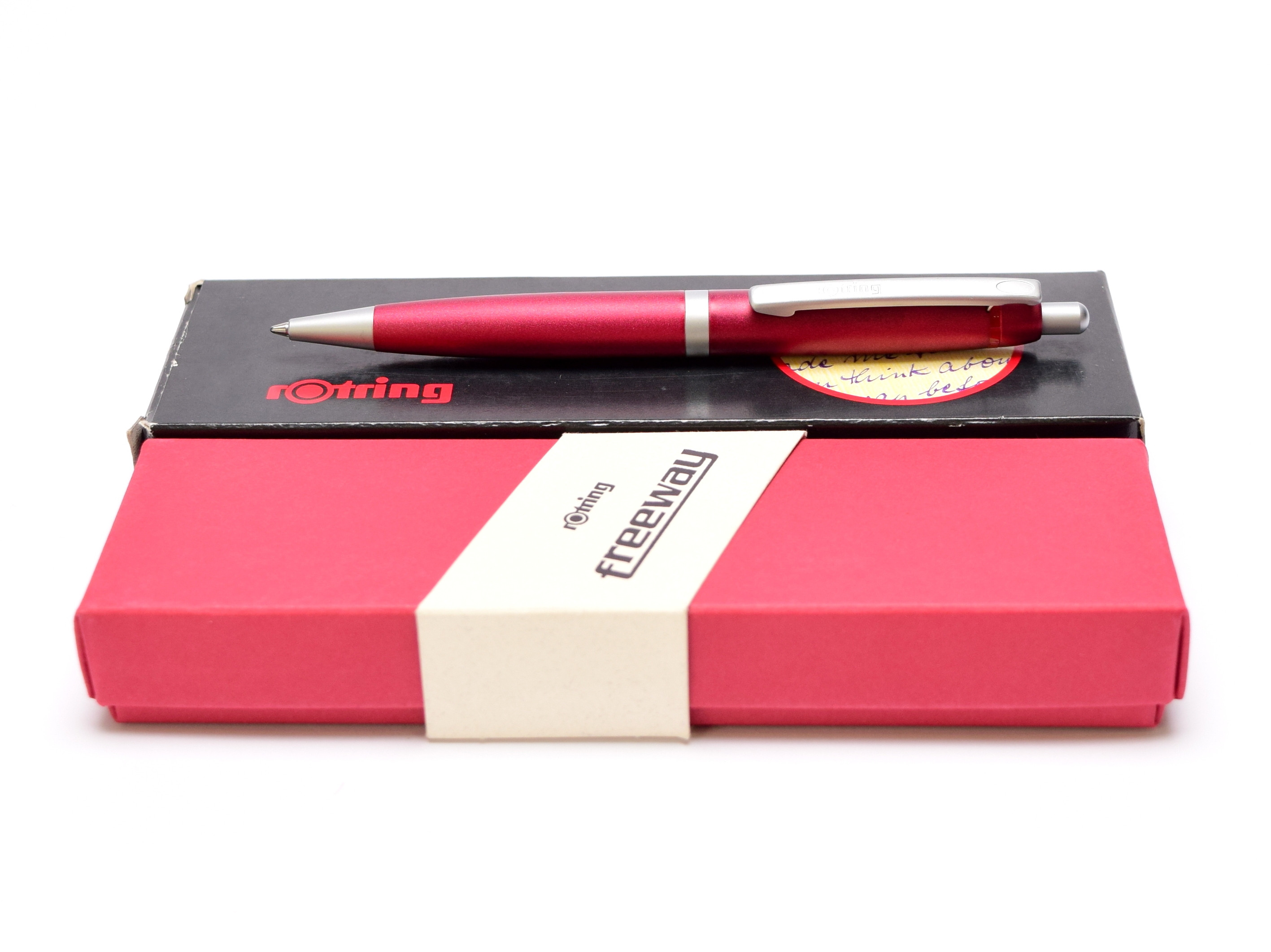 NOS New Rotring Freeway Red Rubin Metal Push Button Matte Satin Finish ...
